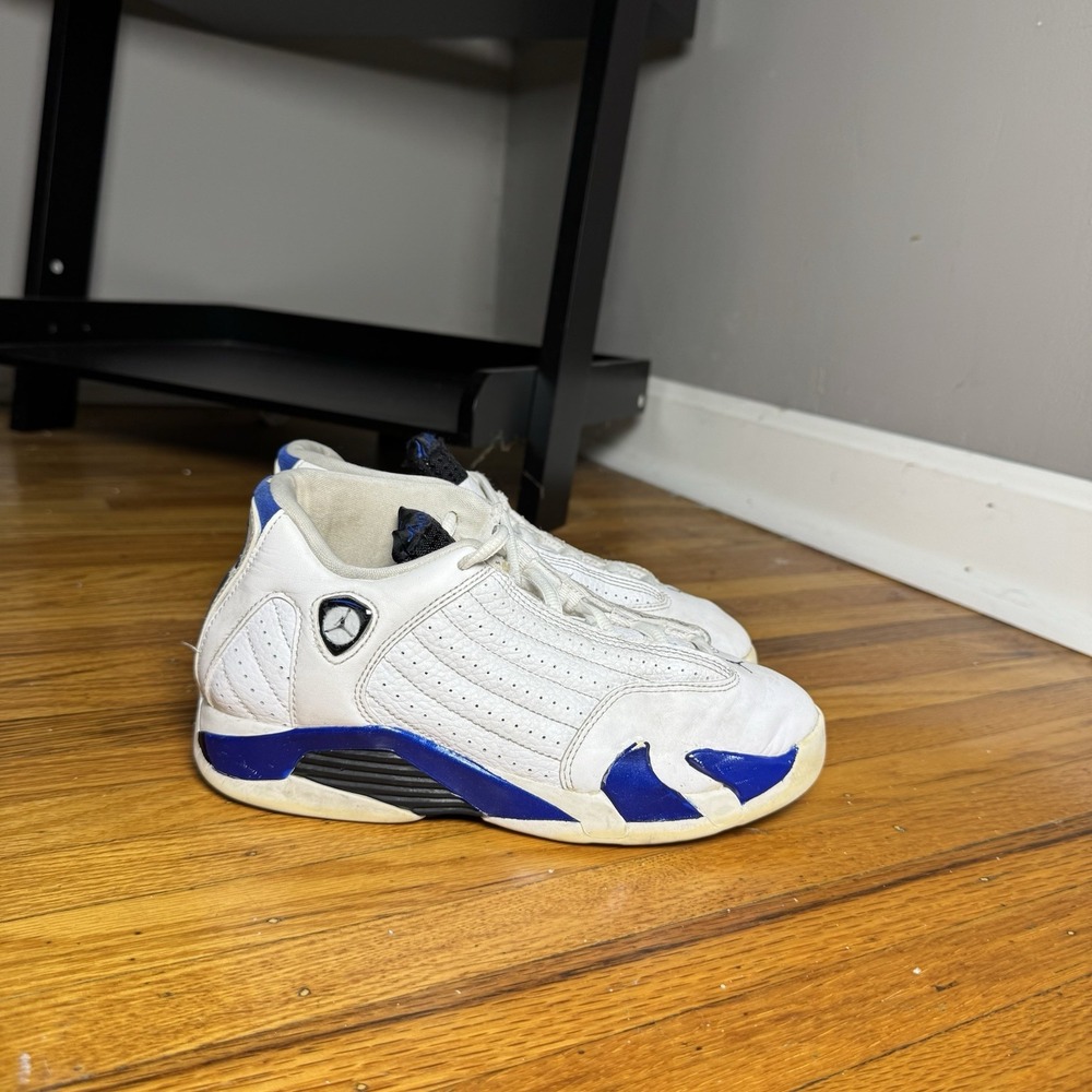 Nike Air Jordan 14 Retro Hyper Royal White Blue Kids 312092-104 Size 3Y